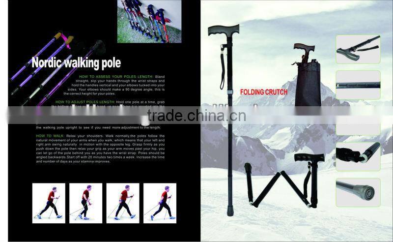 Three Section Telescopic Nordic Walking Pole