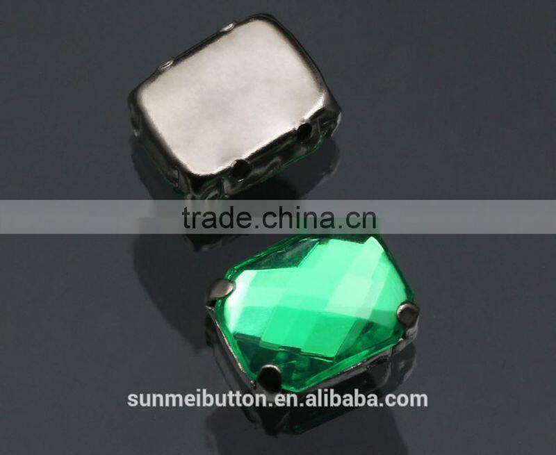 Bulk Octagon Shaped Clawed Acrylic Rhinestones for Frame