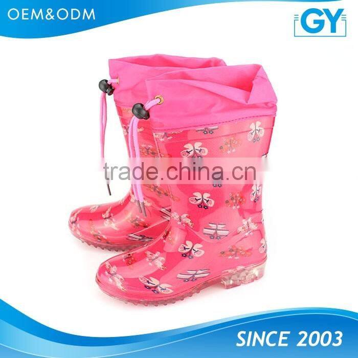 Factory good quality customized color kids boots