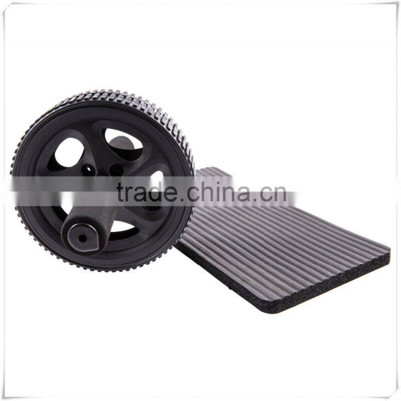 Abdominal Exercise Toning Wheel with Extra Thick Knee Pad Mat and Comfort Foam Handles