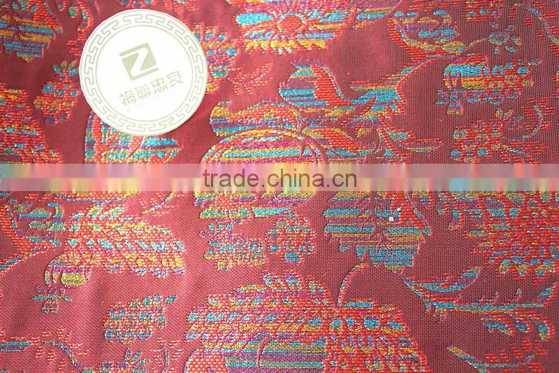 Colorful jacquard dresses fabric Chinese brocade fabric for women's clothing