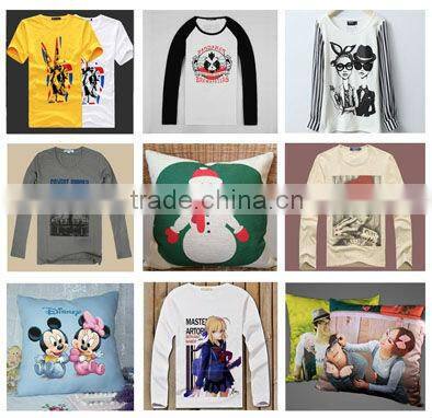 Multi color flatbed printer for t shirt/digital flatbed printer for garment.