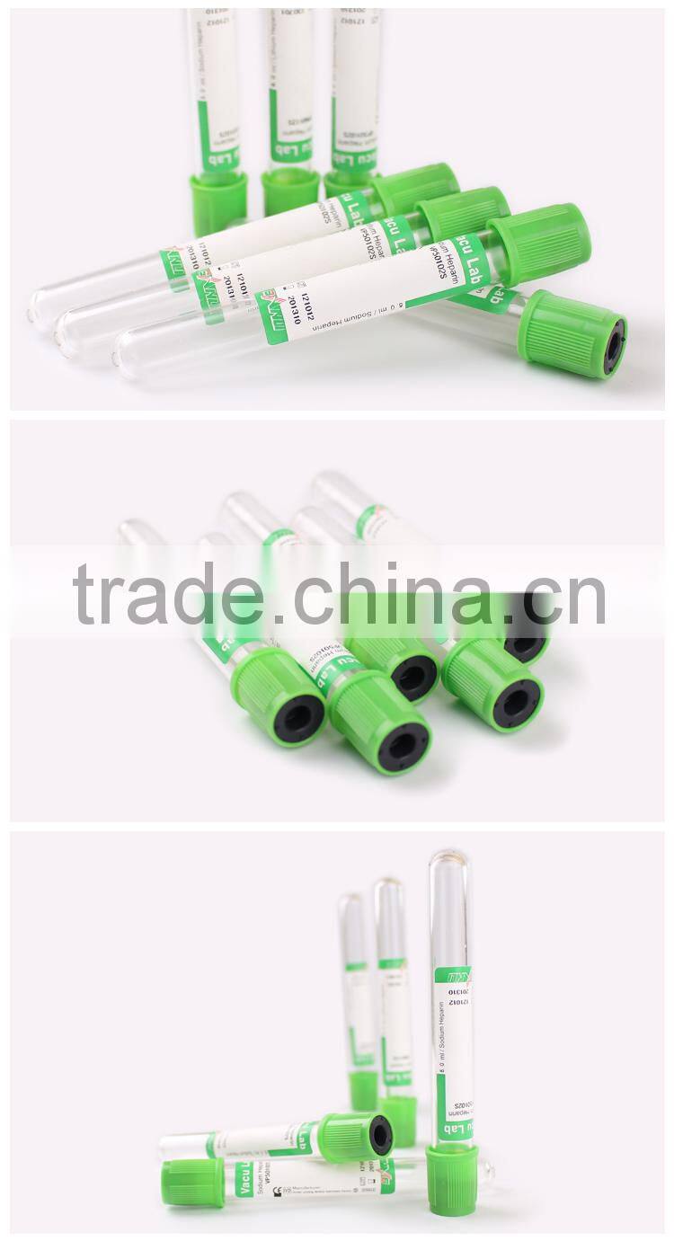 Design custom heparin plasma tube