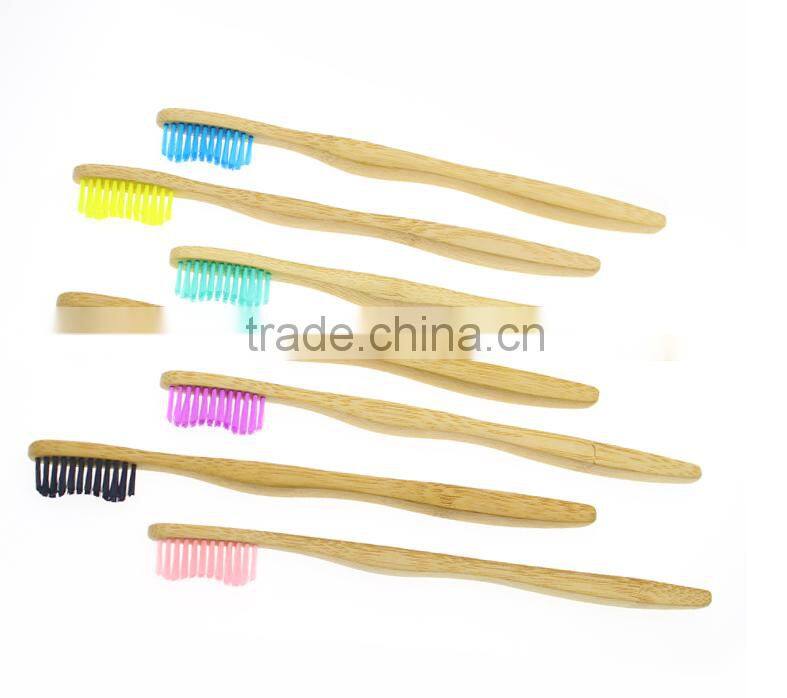 High Quality colorful charcoal wholesale wooden bamboo toothbrush