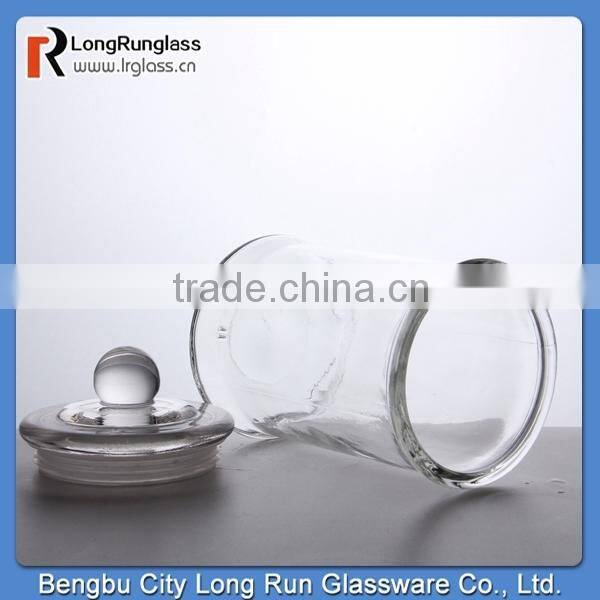 LongRun Factory manufacturing clear glass jar with glass lid