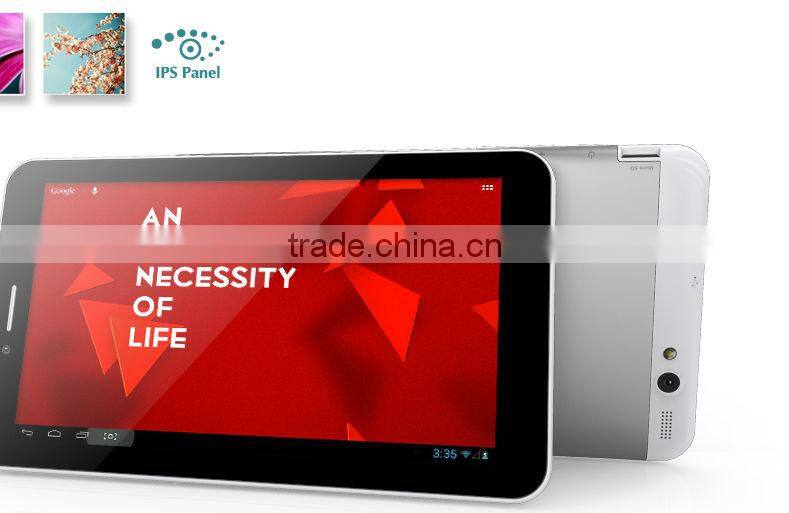 New 7inch quad core PC tablet support WCDMA+GSM Phone with IPS 1024*600 Touch panel