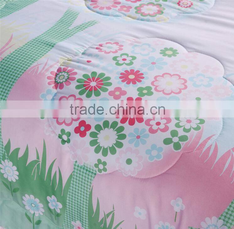 Luxury 3d floral printed quilting comforter set , cotton/poly filling quilt