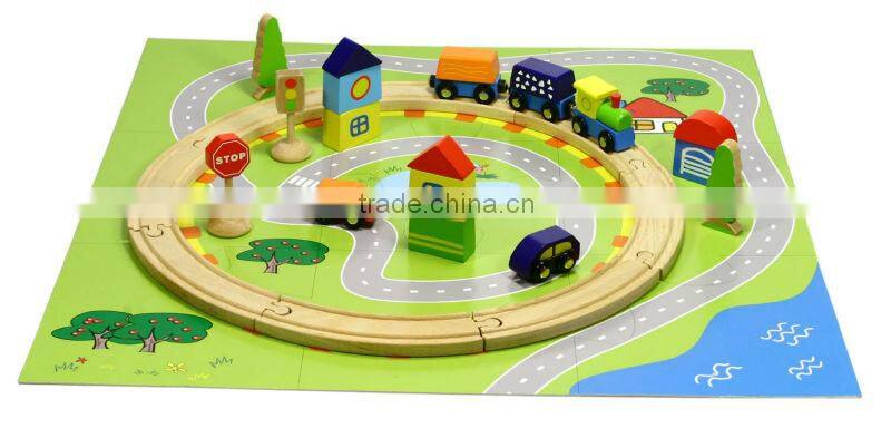 25pcs Wooden train set