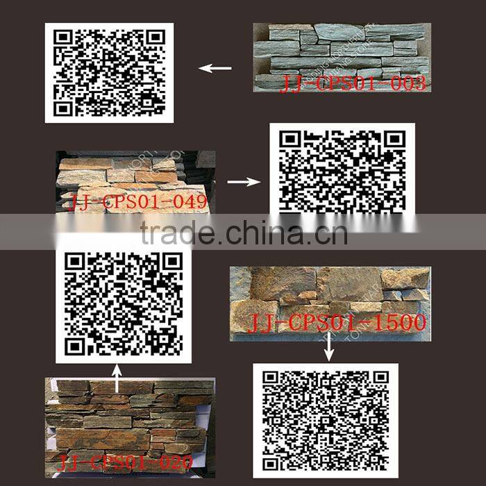Natural slate cement backed for construction stone veneer cultur stone