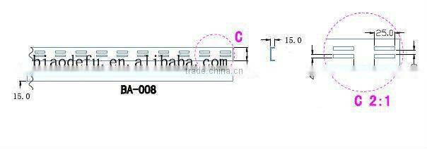 A8 Column double slotted 2" centers 1" slot metal channel