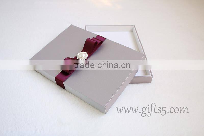High end wedding invitation box wedding gift boxes in handmade