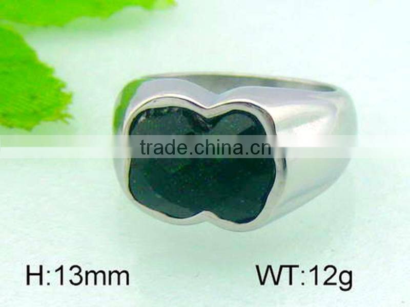 Factory Direct Sale Attractive Design ring for men with black stone