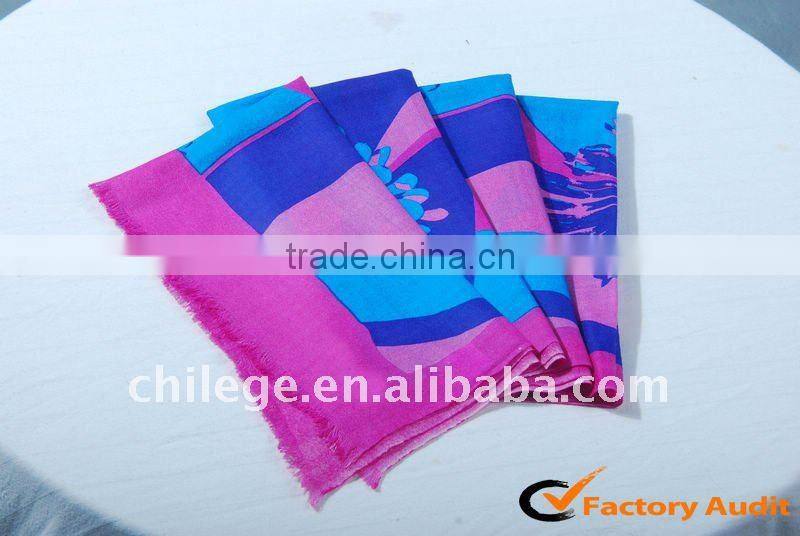 printed wool scarf wool poncho