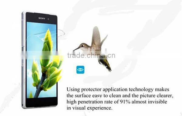 Hot Sale Korea Japan material high Clear screen protector for Xperia C with SGS