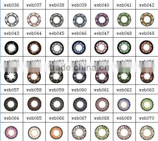 Best selling gergeous color contact lens/ plano bright and piercing eyes contact lens/ fablous Lenses/sightly and bright eyes