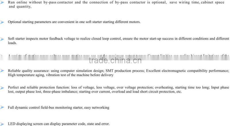 55kw 90kw 75kw 110kw AC Motor Soft Starters for Electric Motor 400V Three Phases Input&Output