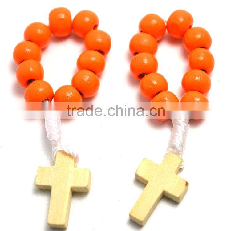 Finger Ring Catholic rosary in stainless steel jewelry,Catholic Finger colors Rings,wood beads cord rosary