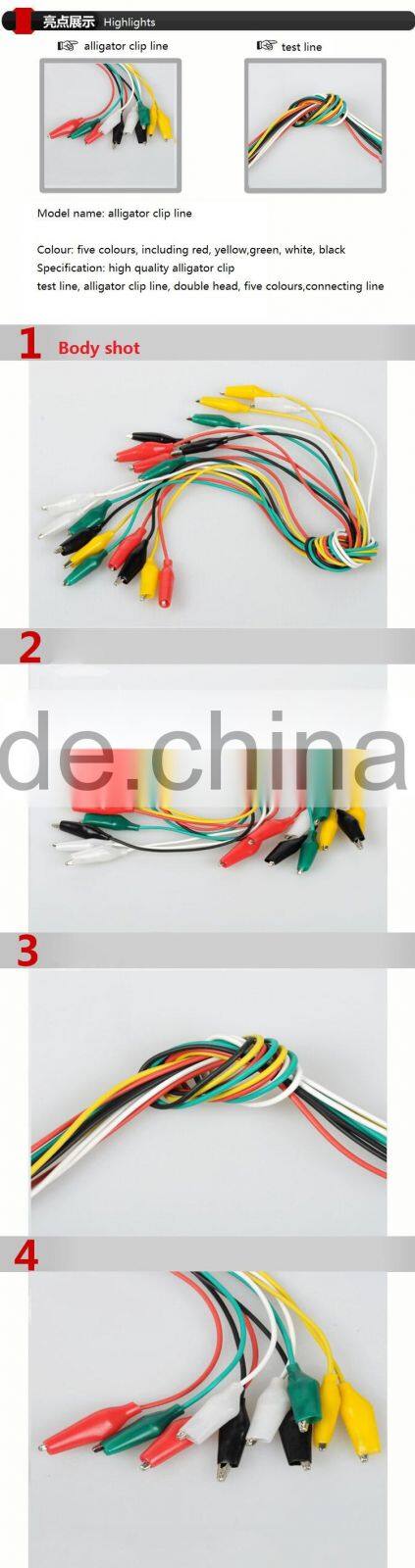 Alligator clips with line test clip Line length 50CM