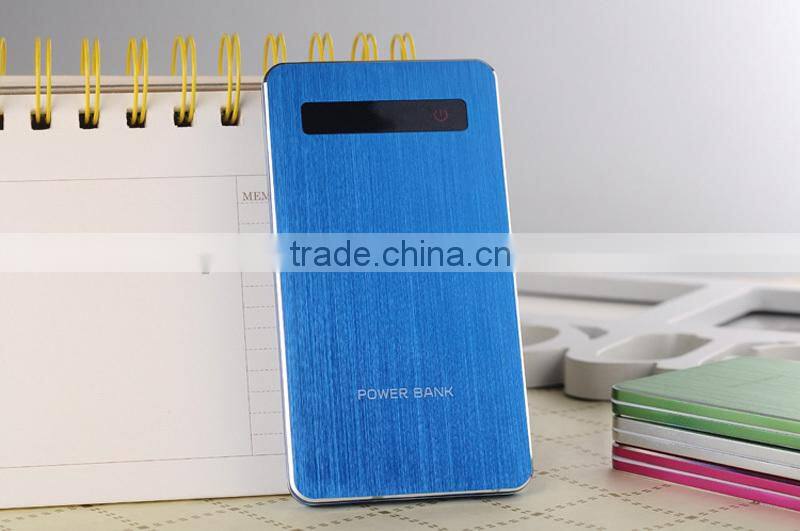super thin fashionable credit card metal litium ion 4000mah power bank for iPhone, Samsung, iPad charger