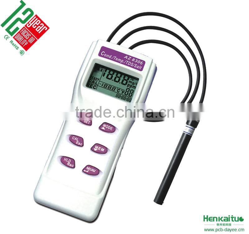 Electrode Conductivity Probe Temperature Detector Salinity TDS Meter