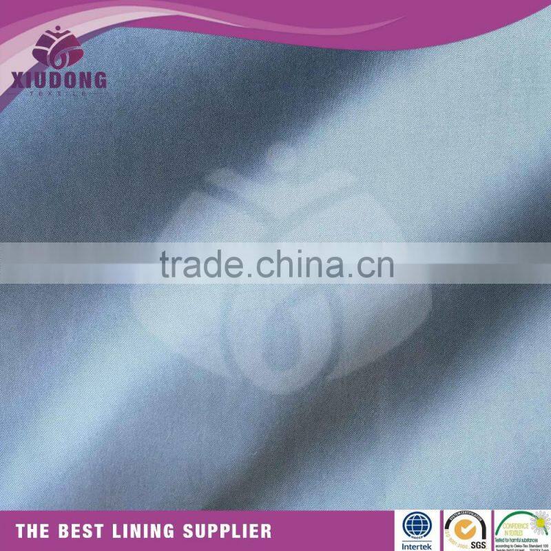 shaoxing manufacture polyester viscose plain lining fabric for upscale garment