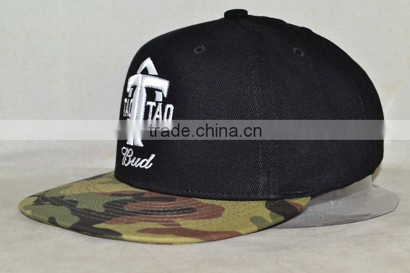 Guangzhou hat factory professional customized 100% acrylic 3 d embroidery logo Flat brim hat
