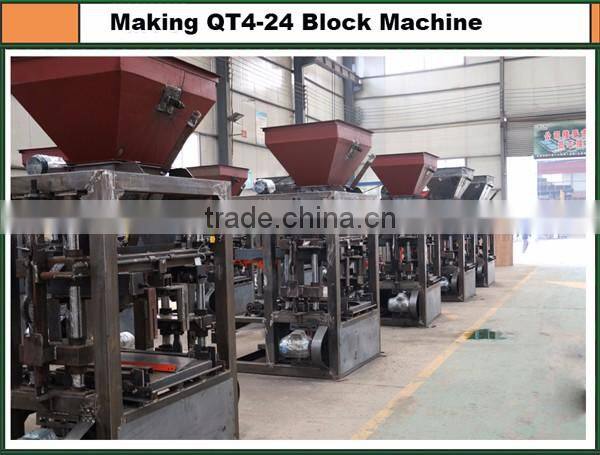 2016 newly building materials QT40-2 semi auto brick making machine for small business
