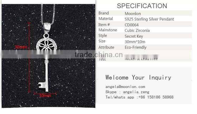 Beautiful rhinestone necklaces pendants silver jewelry thailand