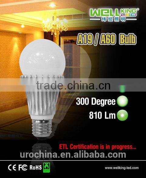 UL or CUL approved CE RoHS 6W 8W10W 12W A19 e26 A60 E27 LED light bulbs