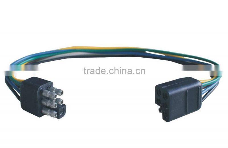 american 6-way coiled cable, wiring harness/connectors 6-way square
