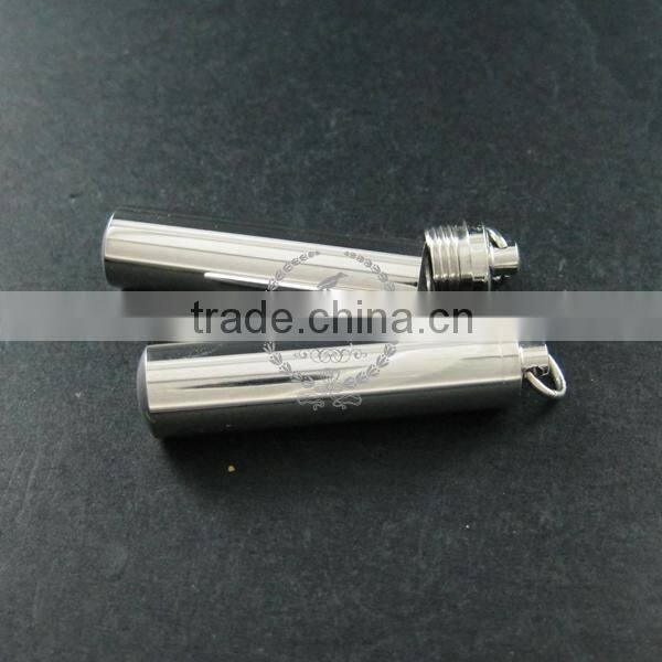 10x45mm 316L stainless steel perfume tube box screw top wish vial pendant charm DIY jewelry supplies 1820248