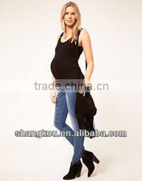 wholesale fashion design women summer back long Maternity Exclusive Vest in Soft Touch Fabric shkz 157