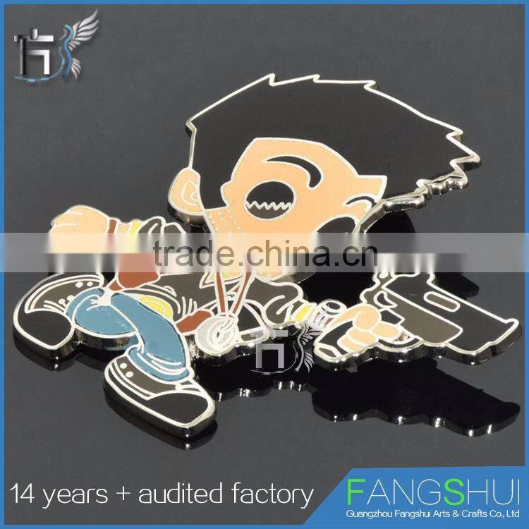 Latest design fallout 3 lapel pin vault boy china for sale