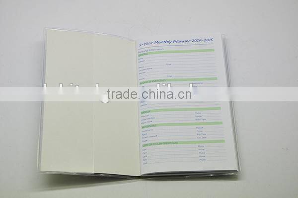 Wood free paper two-year staple planner