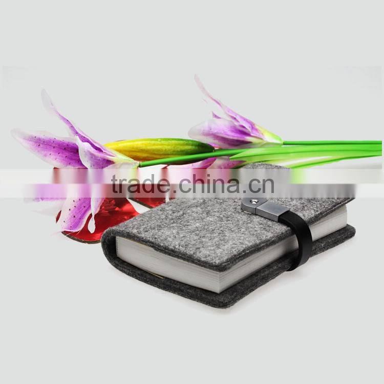 wool felt usb notebook with 2GB usb flash drive