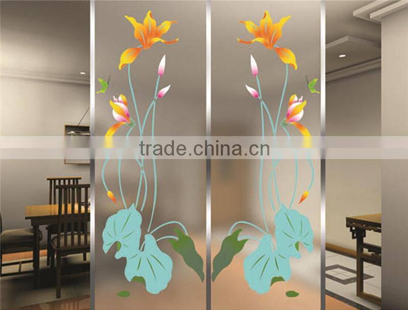Top quality interior frosted art doors glass
