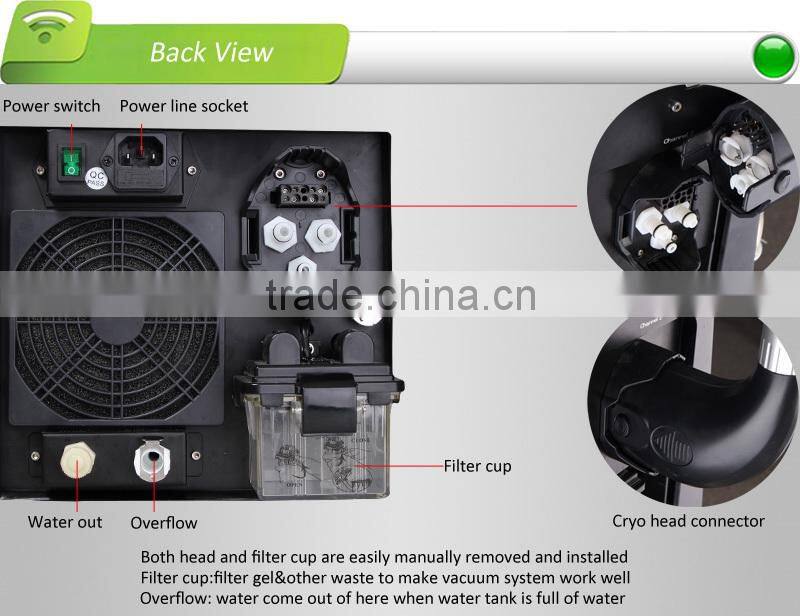 Fat freezing liposuction machine,3 handpiece for different boy parts