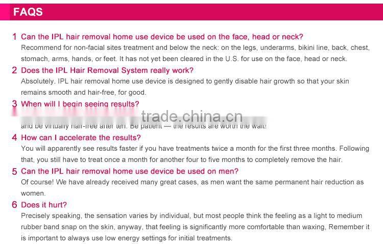With 150000shots lamp life Factory Home use IPL laser hair removal machine