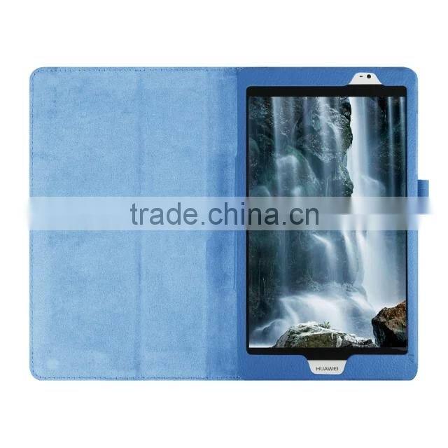 Quality Lychee Texure PU Leather Case with flip Stand For HUAWEI Media Pad M2 BUSINESS PROTECTIVE CASE