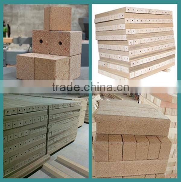 Exported wooden case type top quality hot press sawdust brick making machine