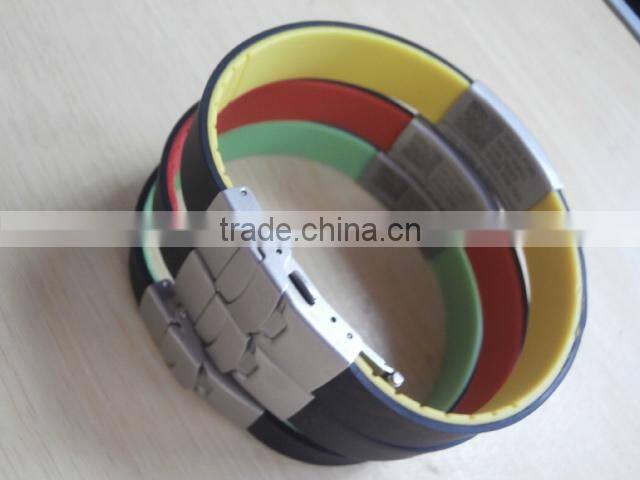2016 Hot custom personalised silicone id wristbands for cyclists