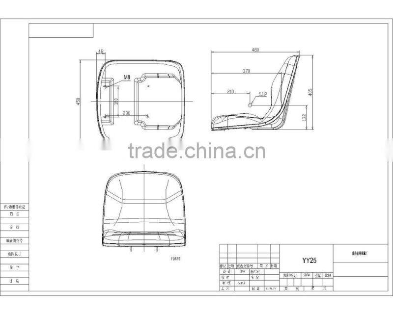 Universal cheap ride on mower seat with armrest zero turn mower seat