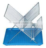 Metal Dish Rack With Plastic Tray