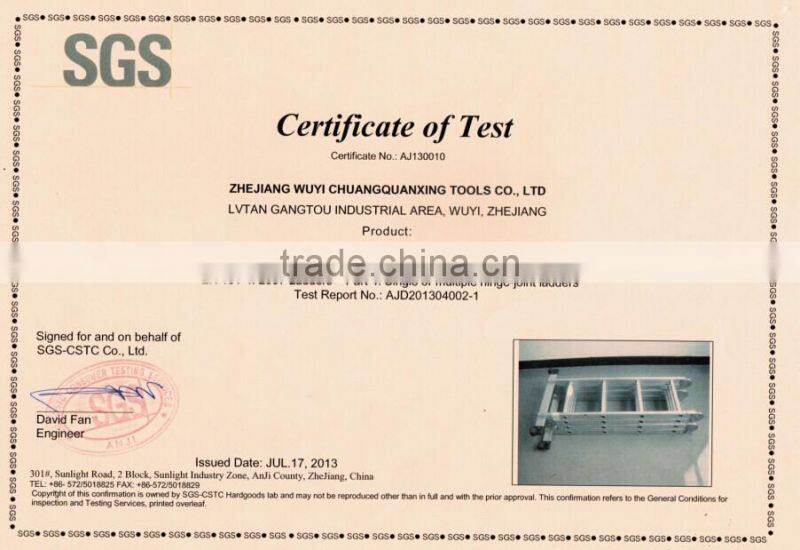 multi-purpose aluminium telescopic ladder 5m with EN131