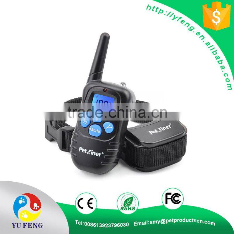 Dog training collar Waterproof Rechargeable Blue LCD Electronic Shock Remote Dog Training Collar Electric Pet collars