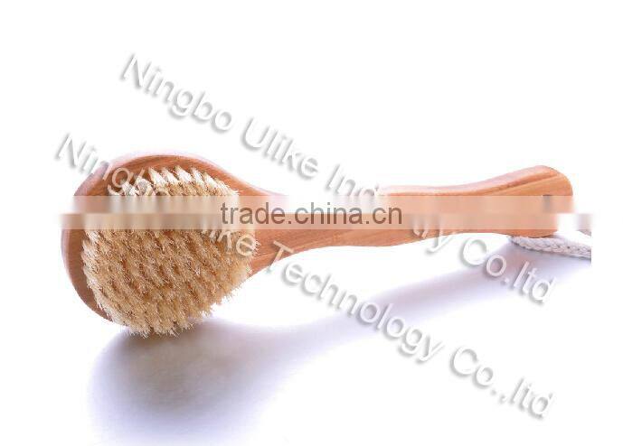 Good quality short handle bamboo body brush