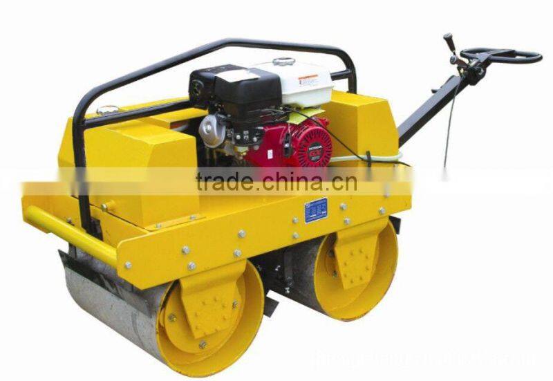 GX270 gasoline walk behind double drum road roller compactor
