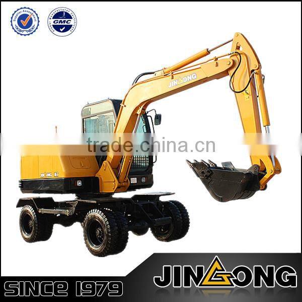 mini wheel excavator JGM907L with 0.25 cub meter bucket capacity