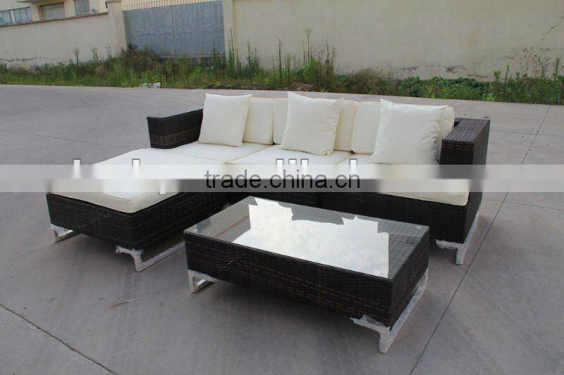 Garden wicker sofa