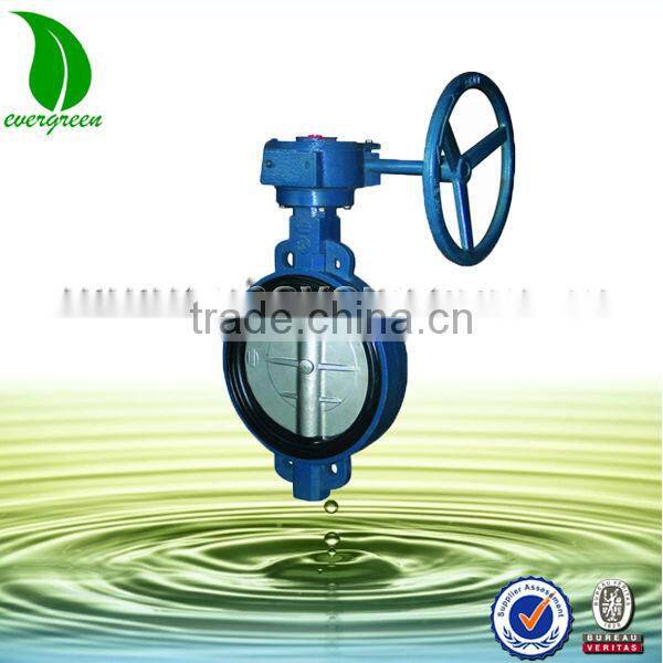 Good Quality cast iron water butterfly valve with round handle